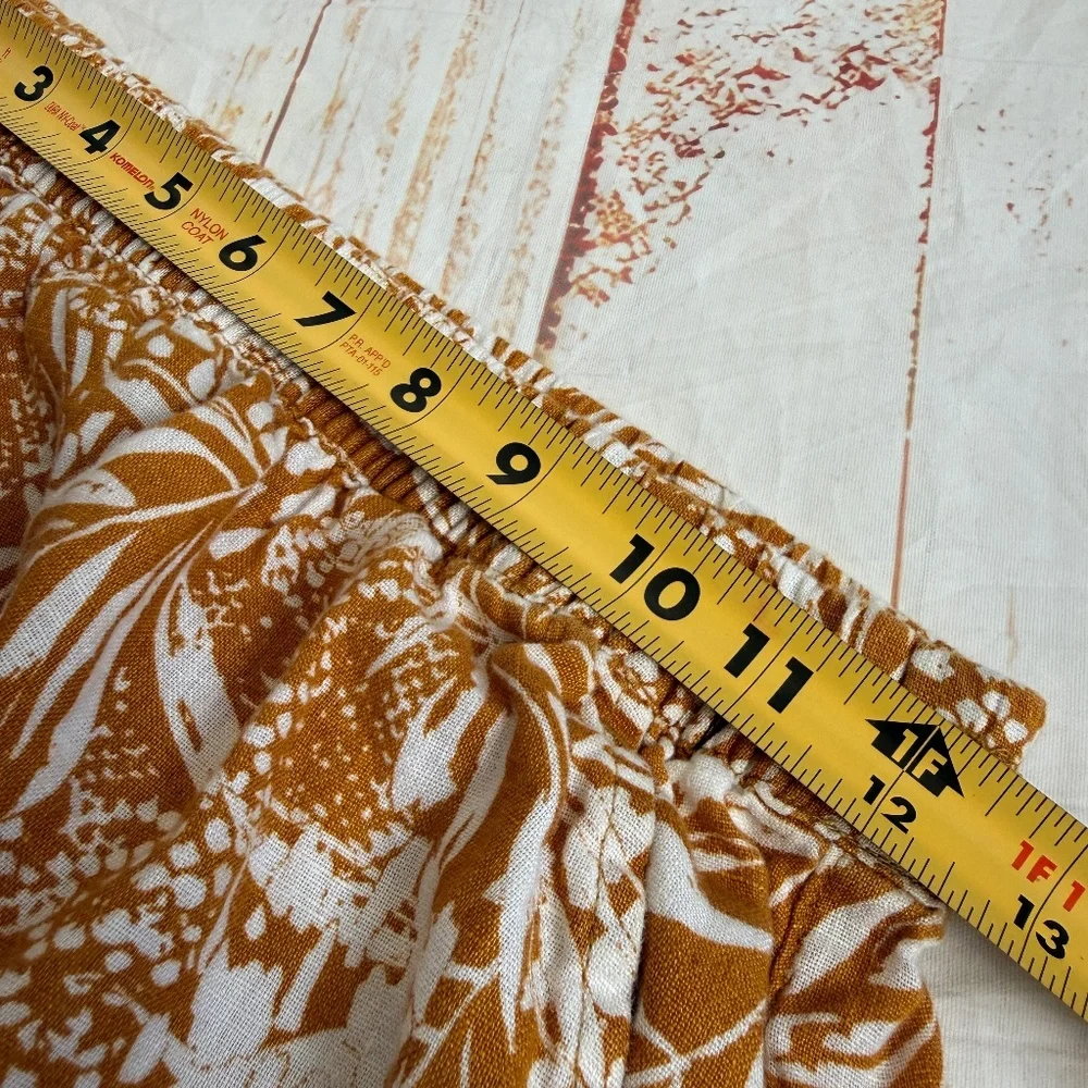 Christian Siriano | Linen Tropical Print‎ Skirt | Size XS